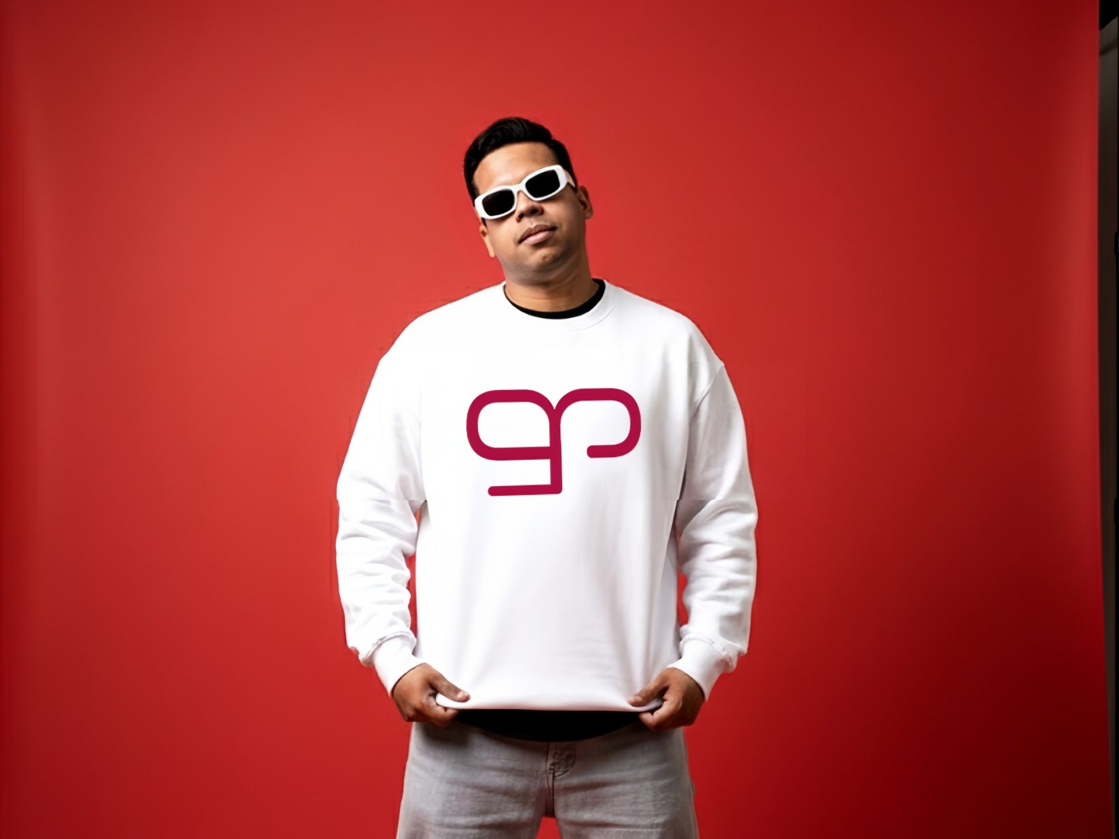 Persona con sudadera blanca